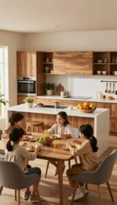 familienküche platzaufteilung