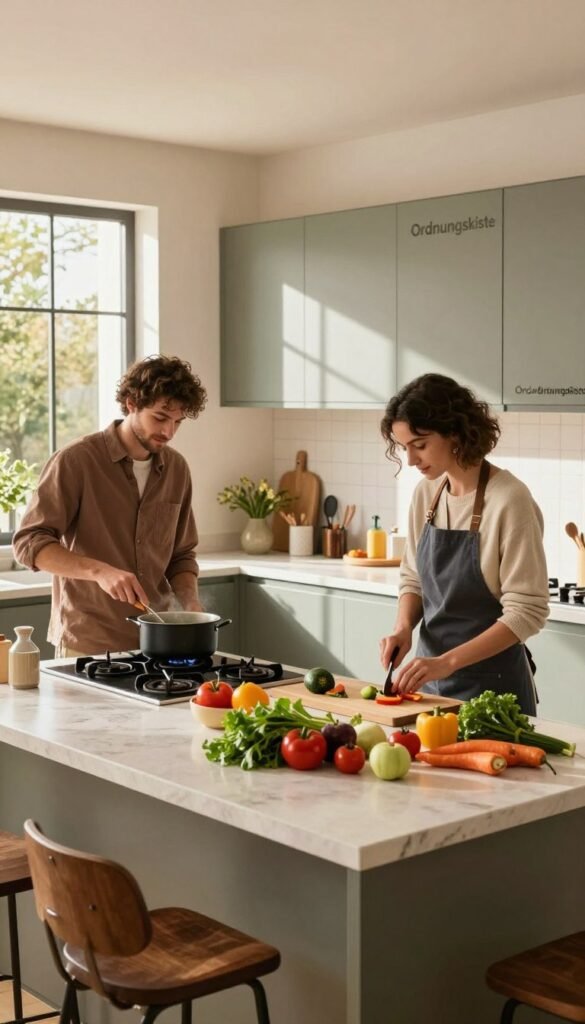 küche für viele kochende