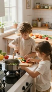 küche mit kindern alltag