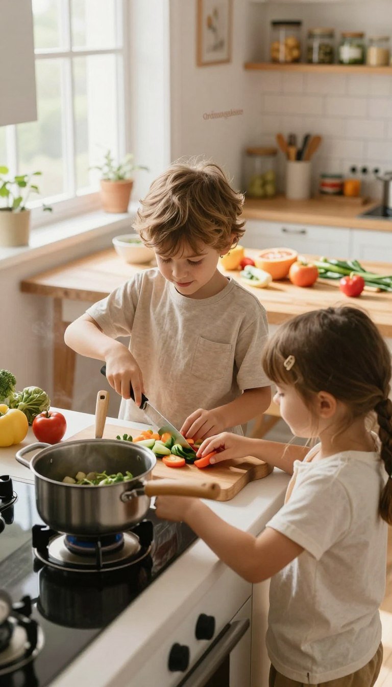 küche mit kindern alltag