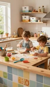 küche mit kindern alltagstauglich