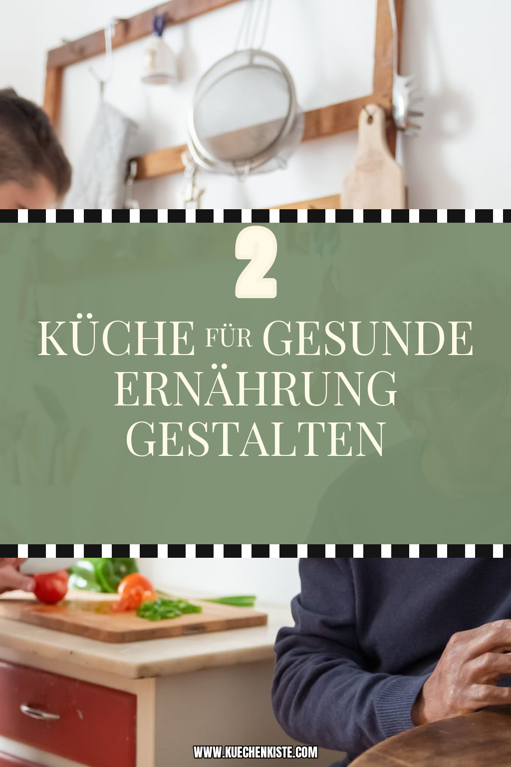Pinterest Pin Küche für gesunde Ernährung gestalten