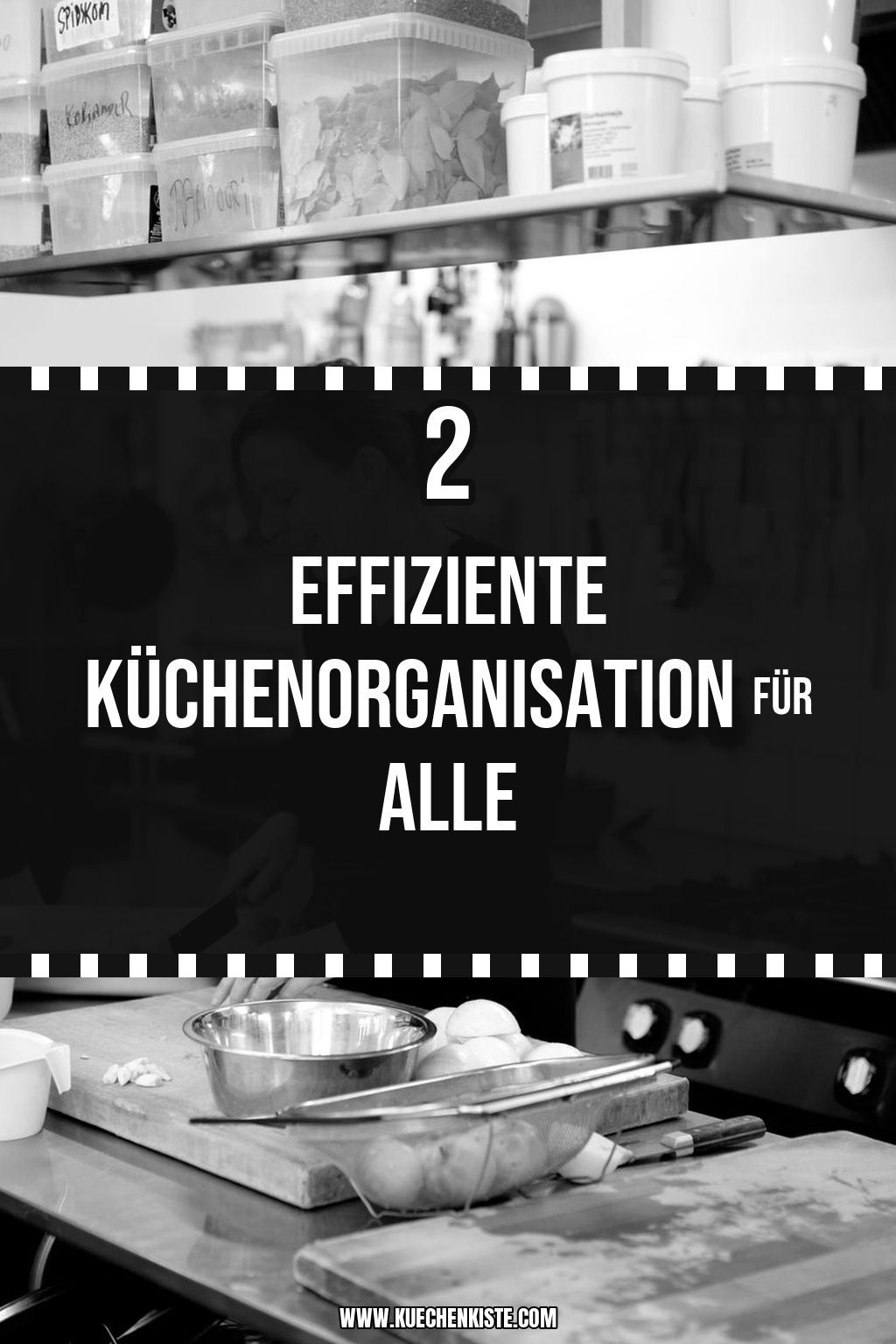 Pinterest Pin Effiziente Küchenorganisation für alle