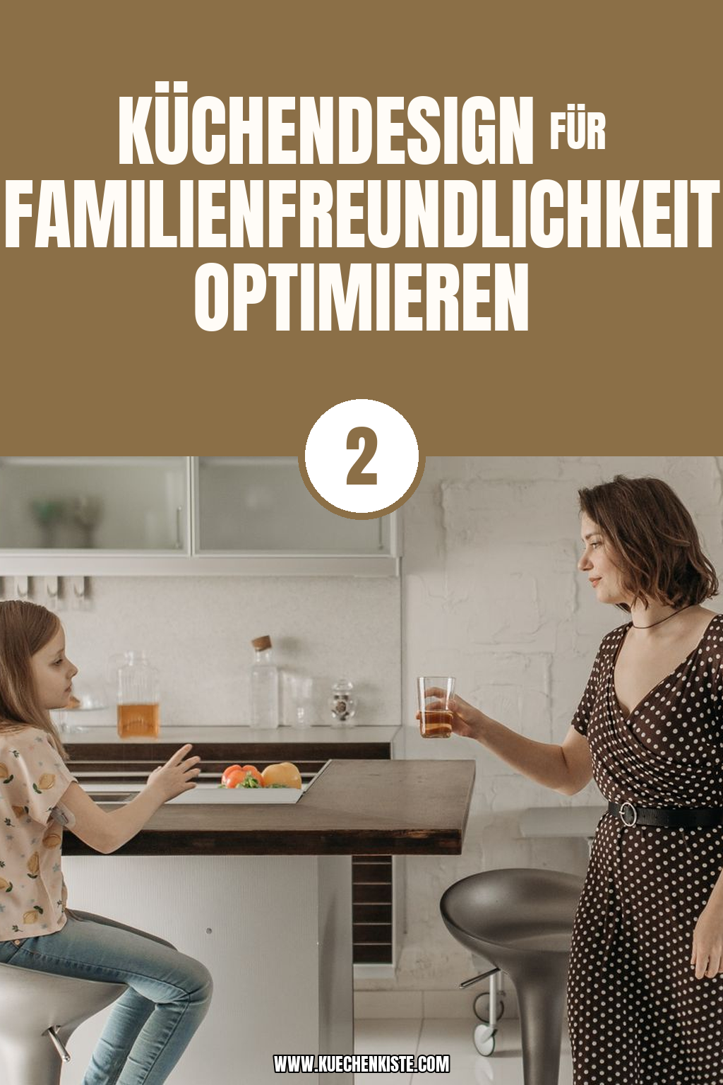 Pinterest Pin Küchendesign für Familienfreundlichkeit optimieren