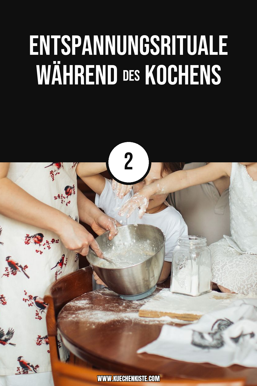 Pinterest Pin Entspannungsrituale während des Kochens
