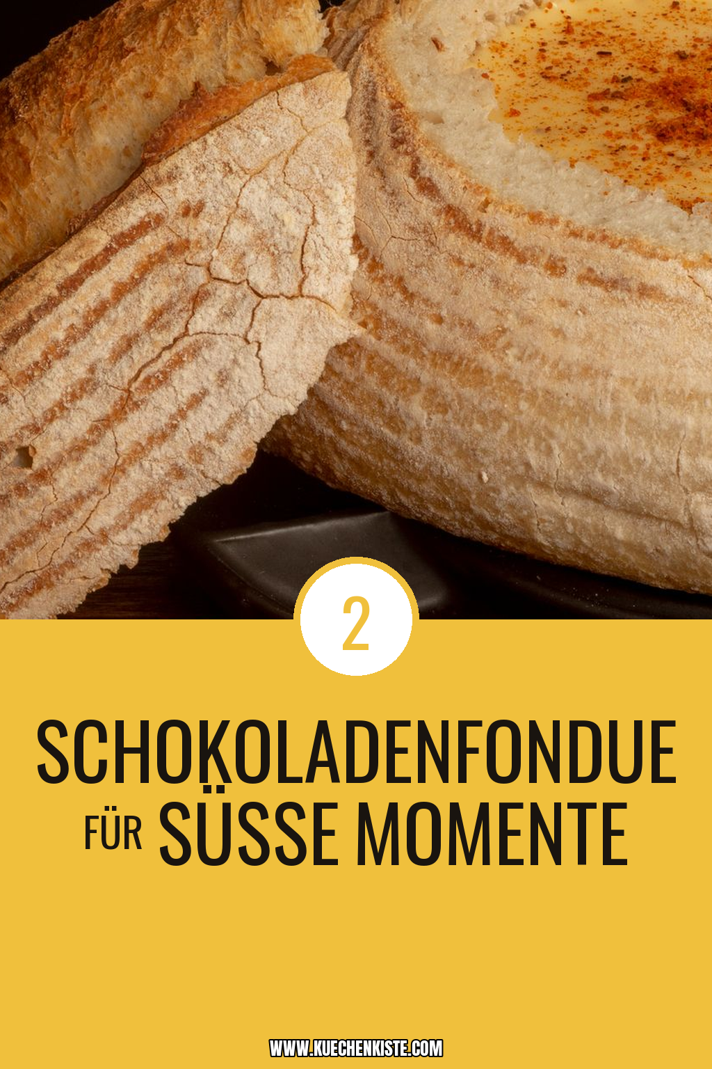 Pinterest Pin Schokoladenfondue für süße Momente