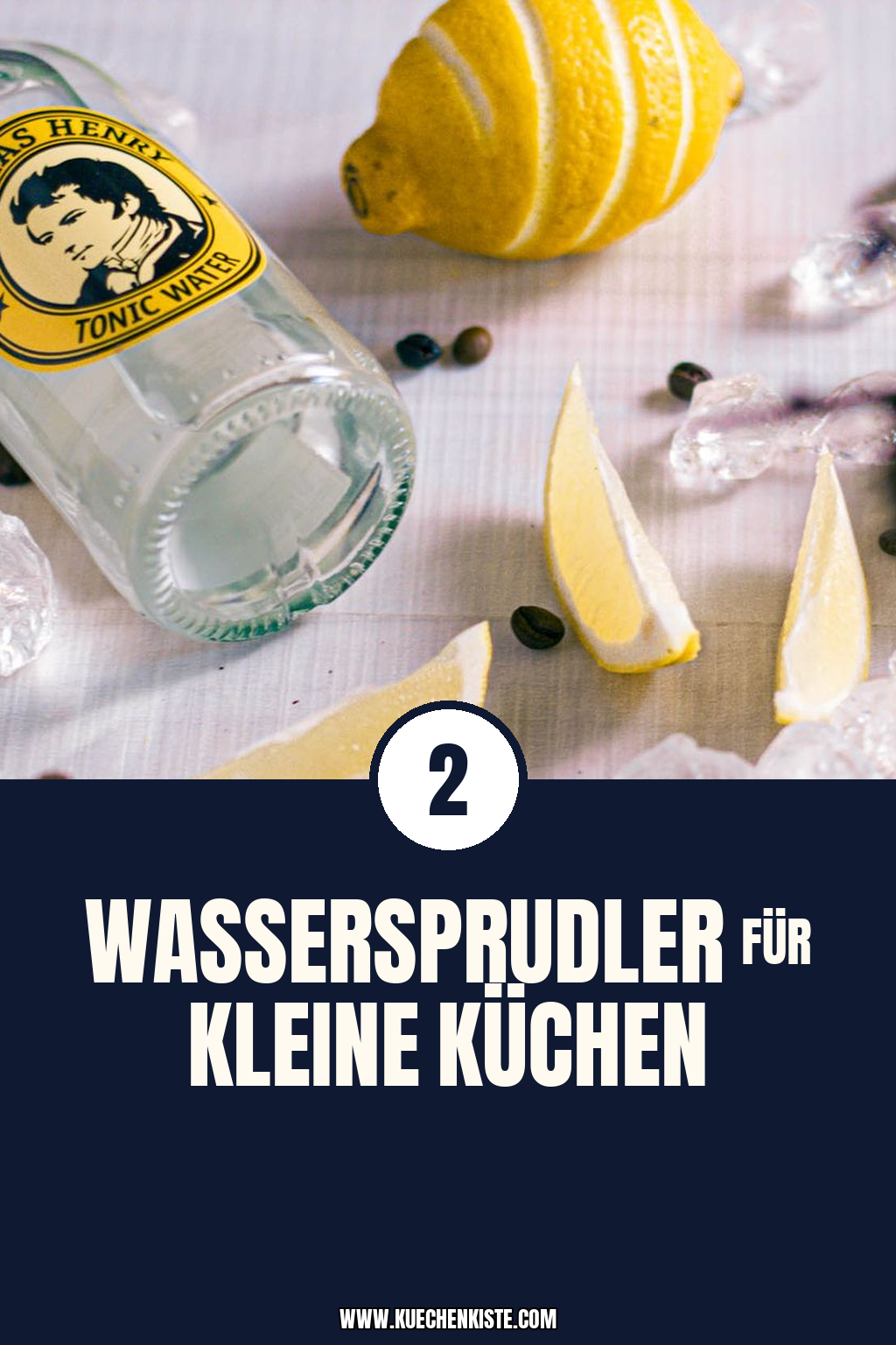 Pinterest Pin Wassersprudler für kleine Küchen