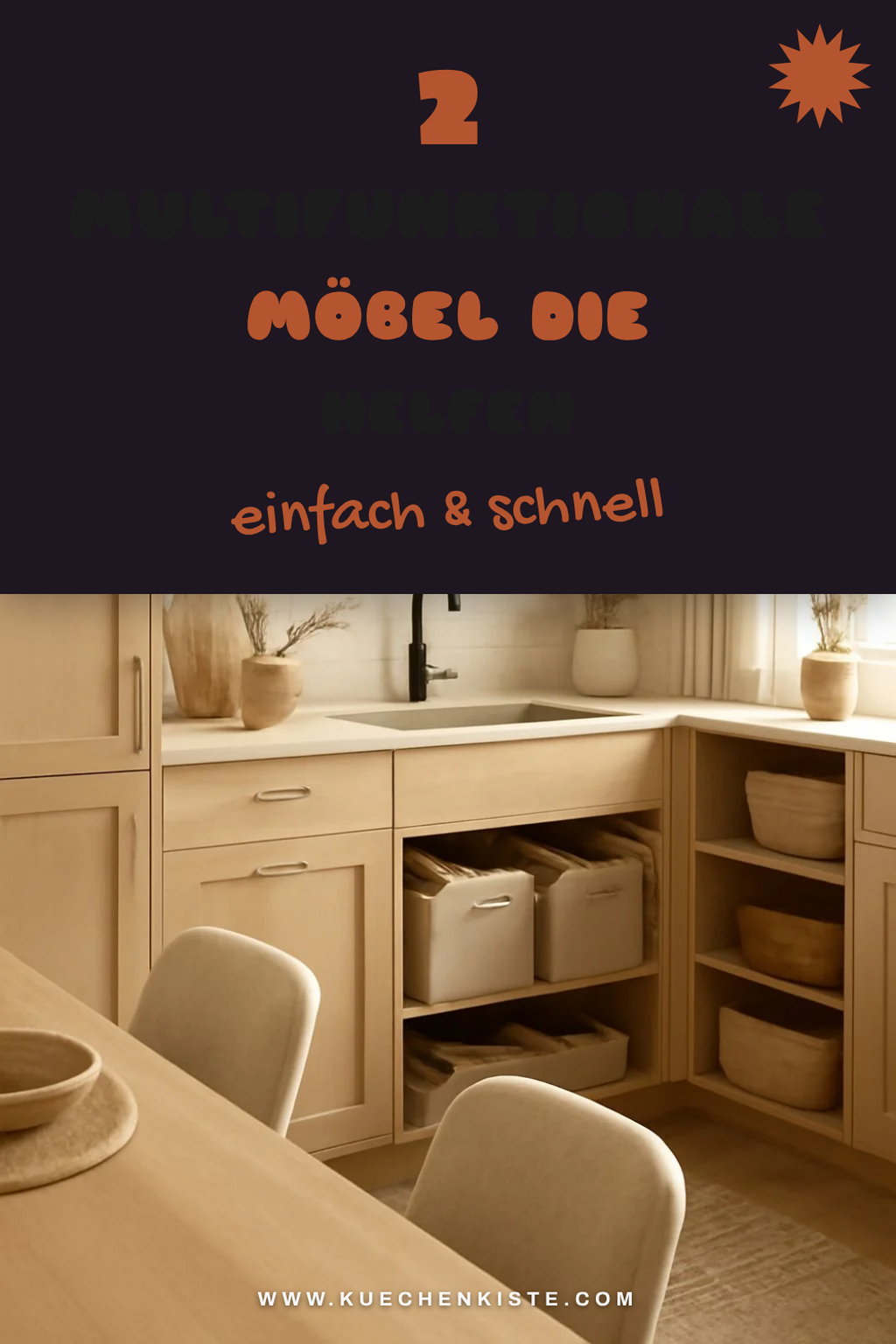 Multifunktionale Möbel für kleine Küchen
