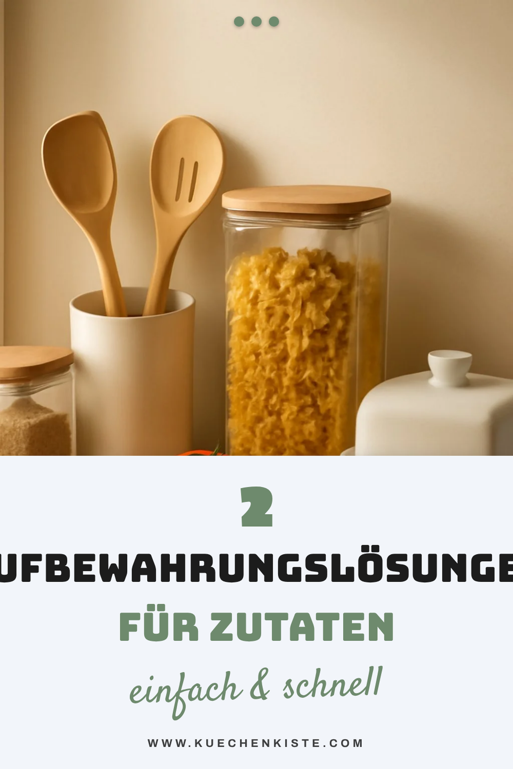 Nützliche Aufbewahrung für Kochzutaten