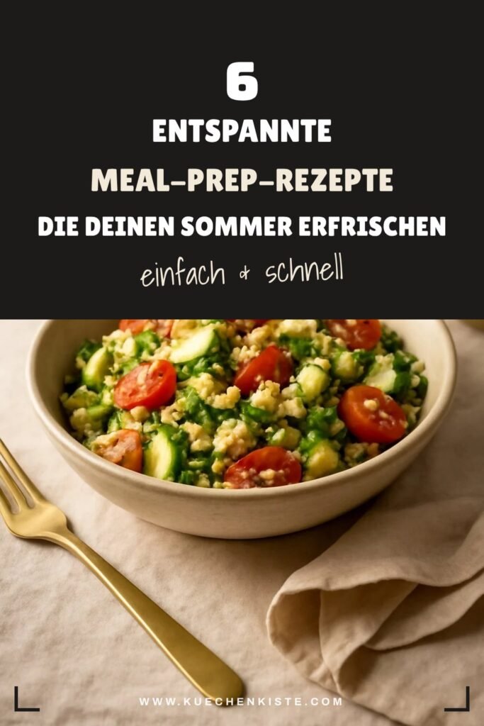 6 entspannte Meal-Prep-Rezepte die deinen Sommer erfrischen