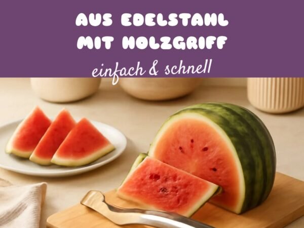 8 Top Wassermelonen-Schneider aus Edelstahl mit Holzgriff