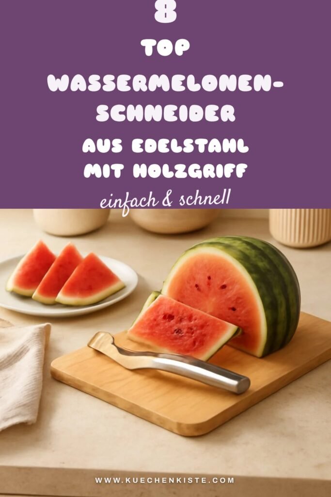 8 Top Wassermelonen-Schneider aus Edelstahl mit Holzgriff