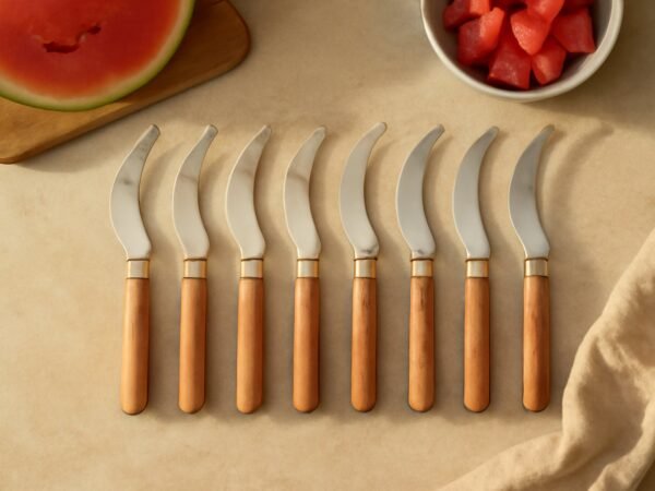 8 Top Wassermelonen-Schneider aus Edelstahl mit Holzgriff