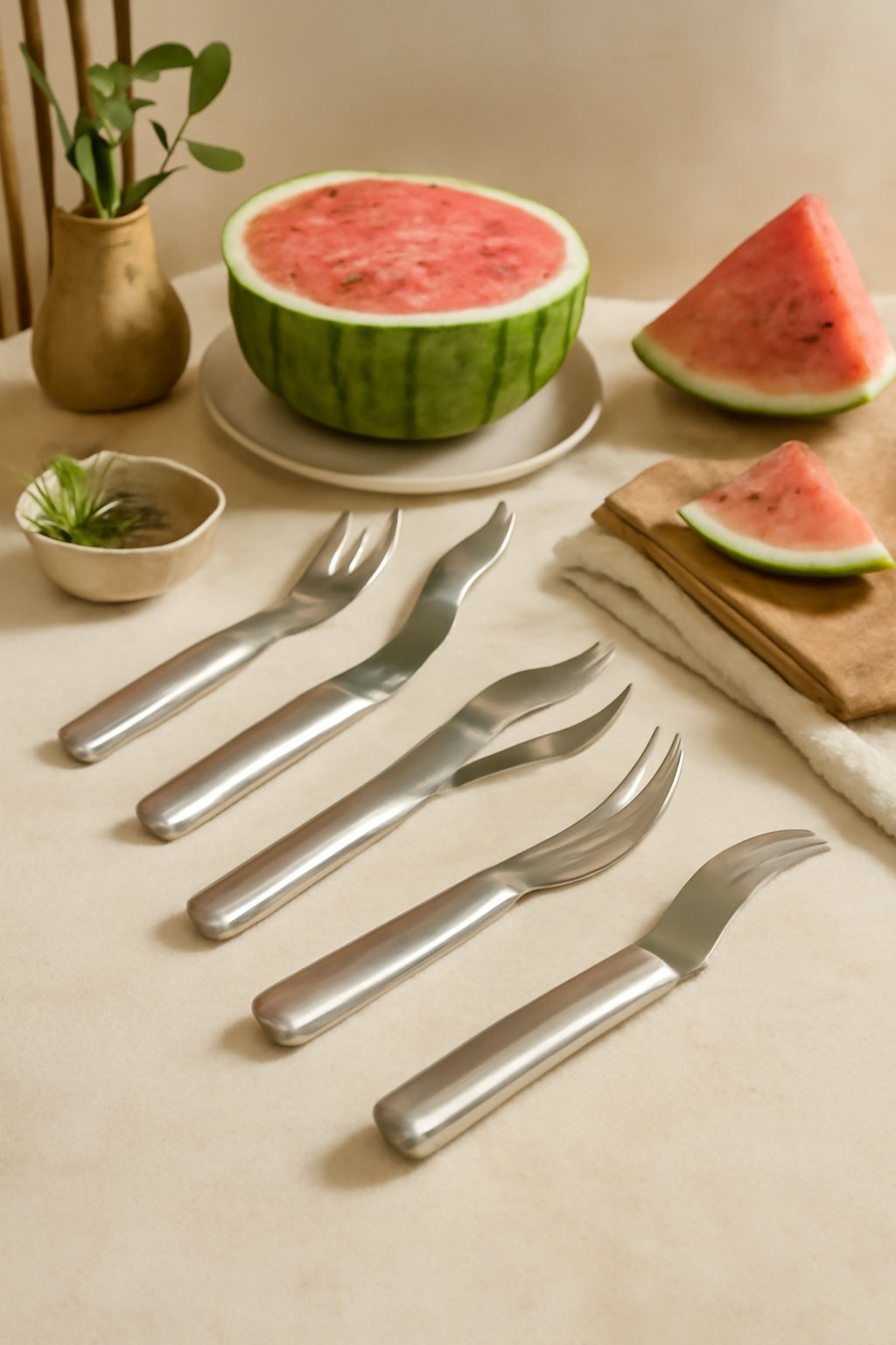 8 Top Wassermelonen-Schneider aus Edelstahl mit Holzgriff