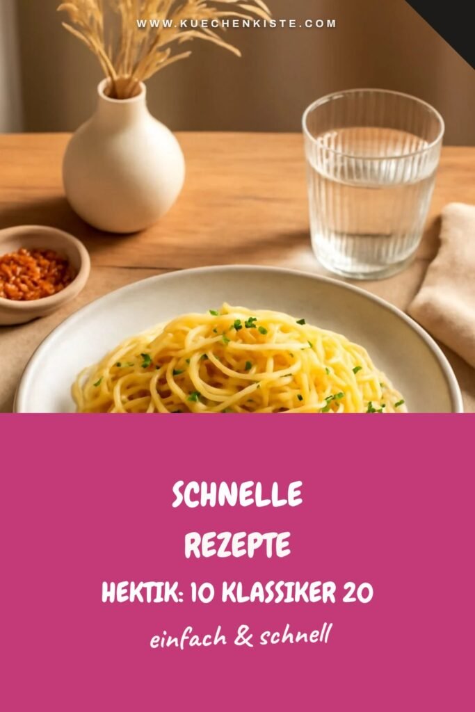 Schnelle Rezepte Hektik: 10 Klassiker in 20 Minuten