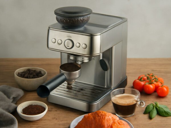 Espressomaschine mit Mahlwerk Siebtraeger in 6 Schritten