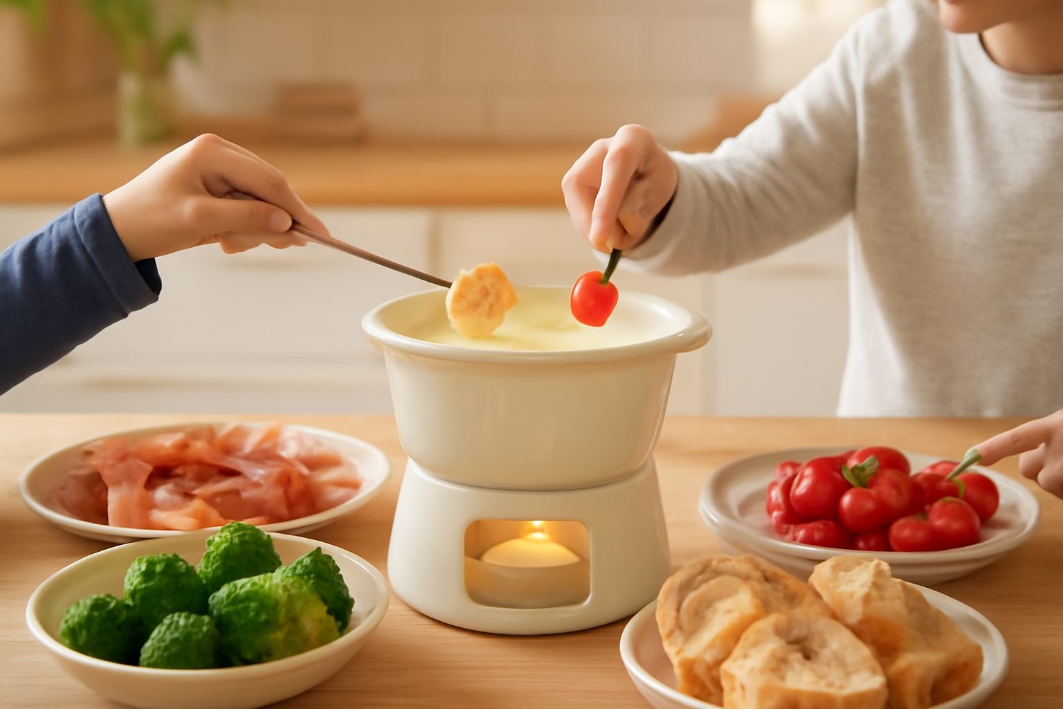 Fondue mit Kindern Silvester geeignet — einfach nachgekocht
