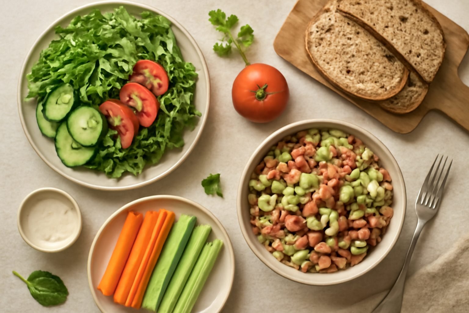 Gesunde schnelle Mittagessen Ideen für zu Hause