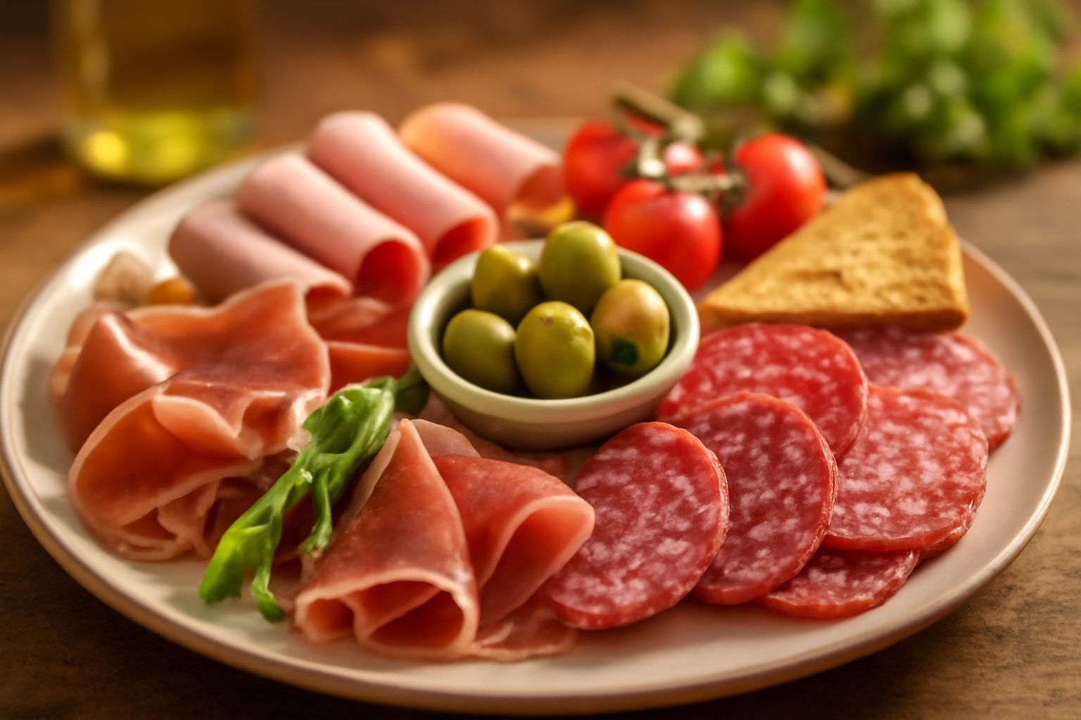 Kaltes Fingerfood mit Fleisch für die Party
