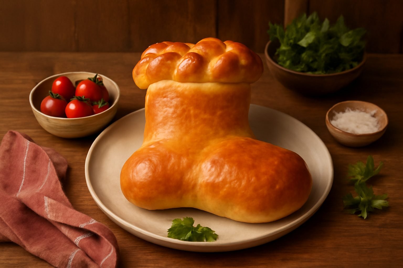 Nikolausstiefel aus Hefeteig backen — einfach nachgekocht