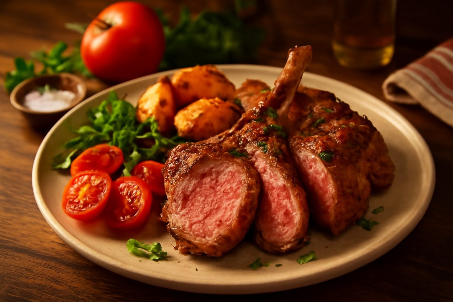 Ofengericht mit Fleisch in 6 Schritten