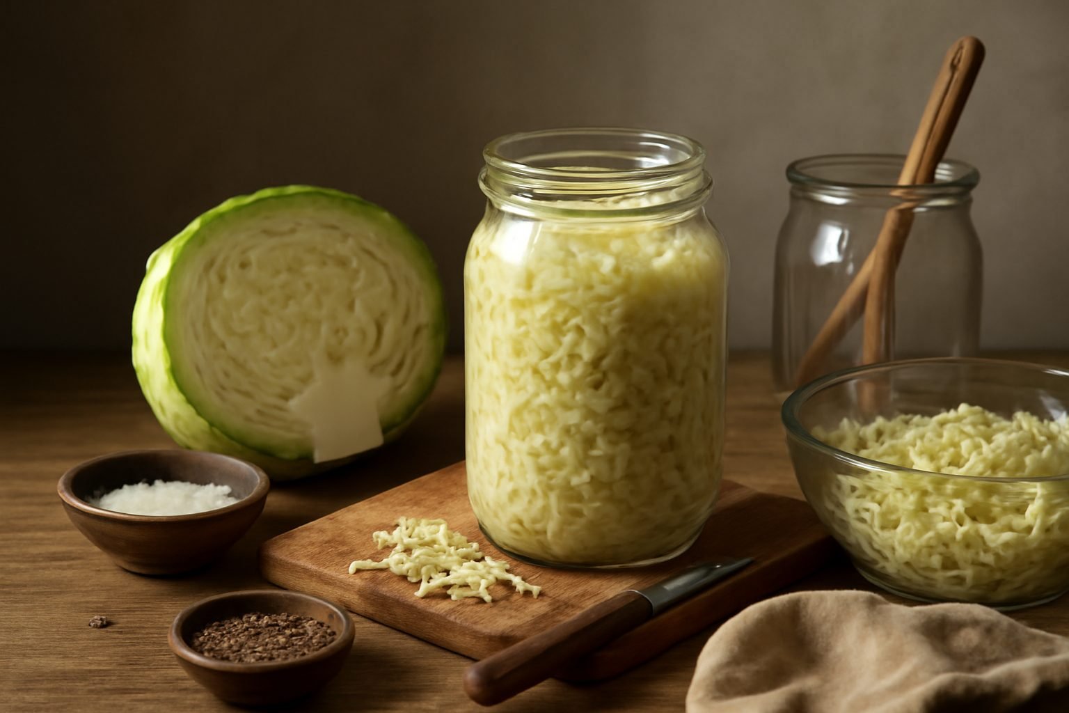 Sauerkraut selber machen im Glas ohne Vorkenntnisse