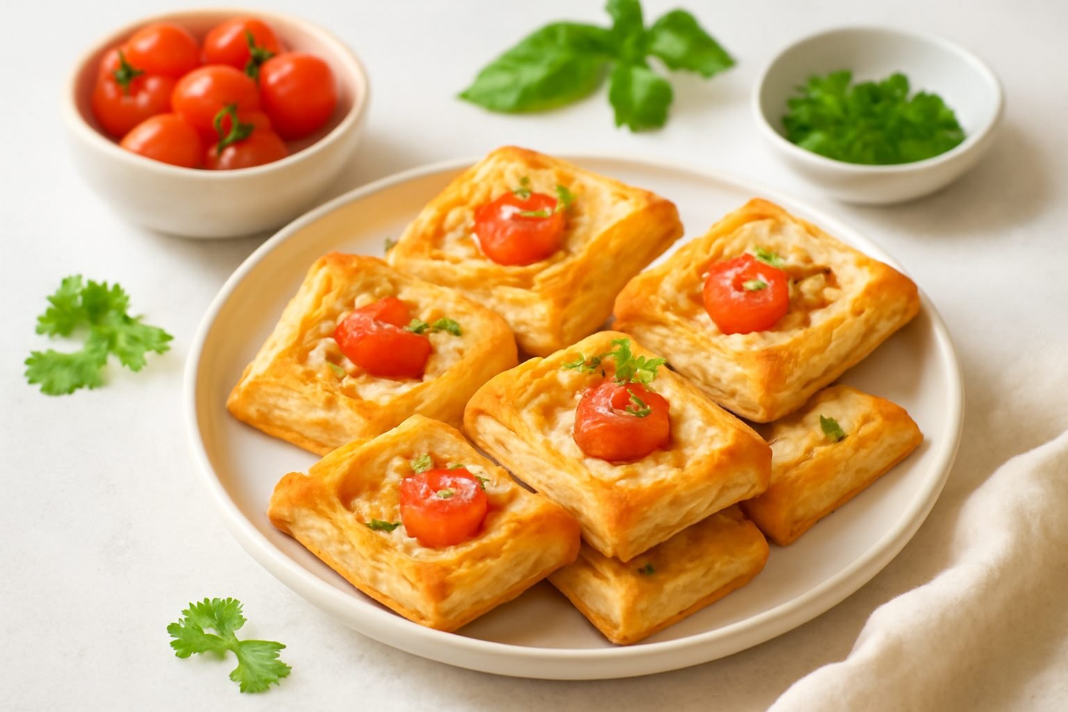 Silvester Snacks Fingerfood Blätterteig
