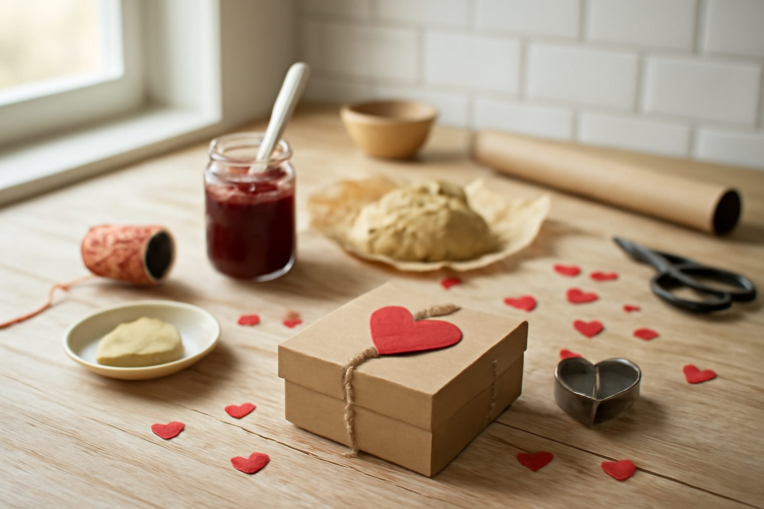 Valentinstag Geschenk basteln aus der Küche in 6 Schritten