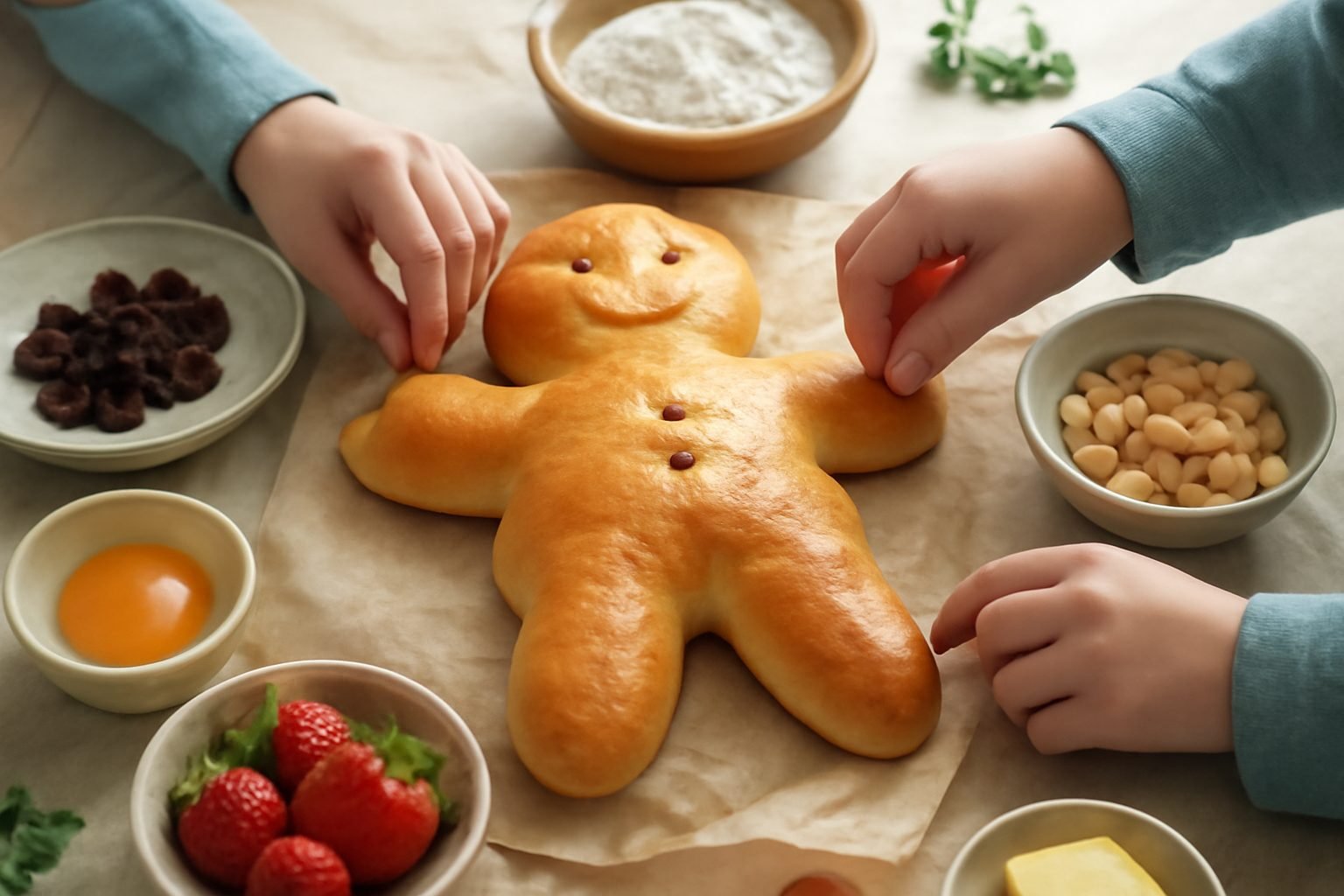 Weckmann backen mit Kindern: Zutaten und Zubereitung