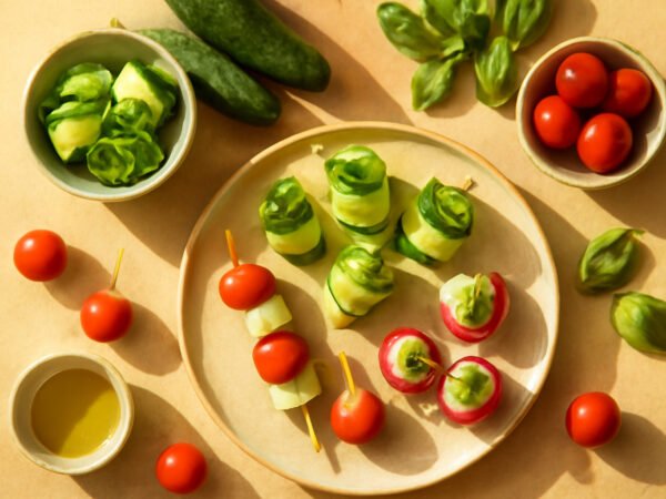 Kaltes vegetarisches Fingerfood für Gäste