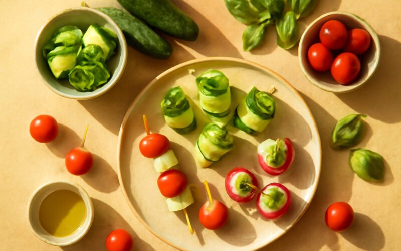 Kaltes vegetarisches Fingerfood für Gäste