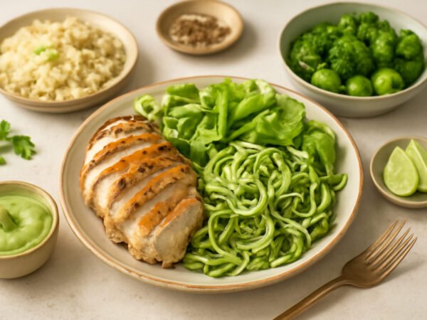 Schnelles kaltes Low-Carb-Abendessen ohne Kochen