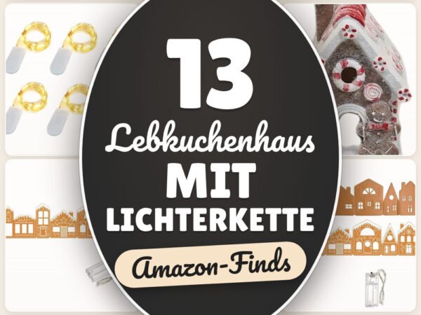 Lebkuchenhaus mit Lichterkette: 13 Amazon-Finds, warm & gemütlich