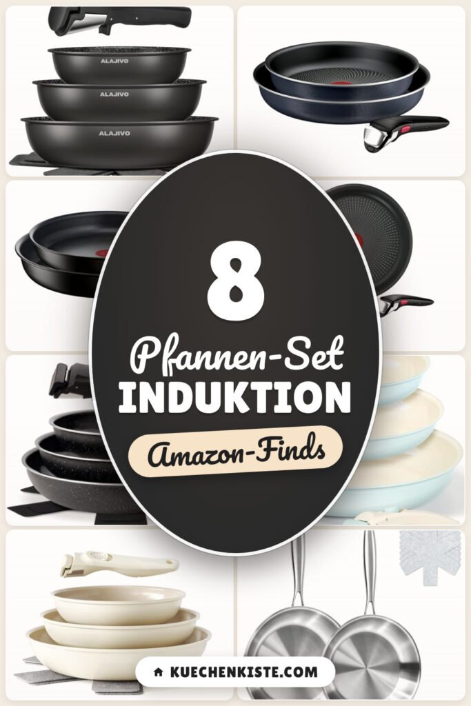 Pfannen-Set Induktion: 8 Amazon-Finds, stapelbar & pflegeleicht